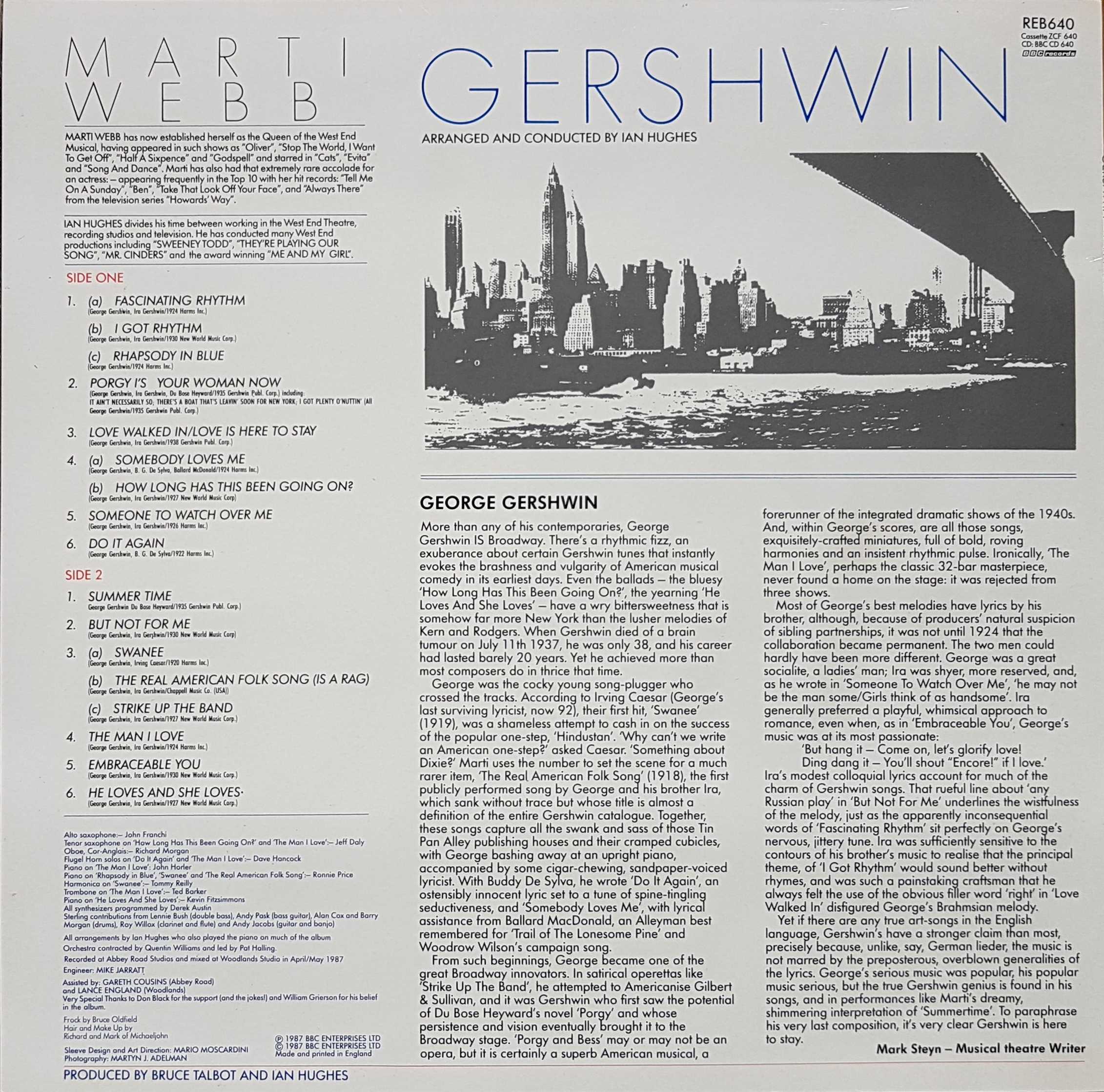 Picture of REB 640 Gershwin by artist Marti Webb from the BBC records and Tapes library